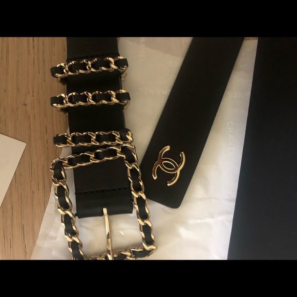 Chanel belt black chain new Sz 80/32 CC - Picture 3 of 8